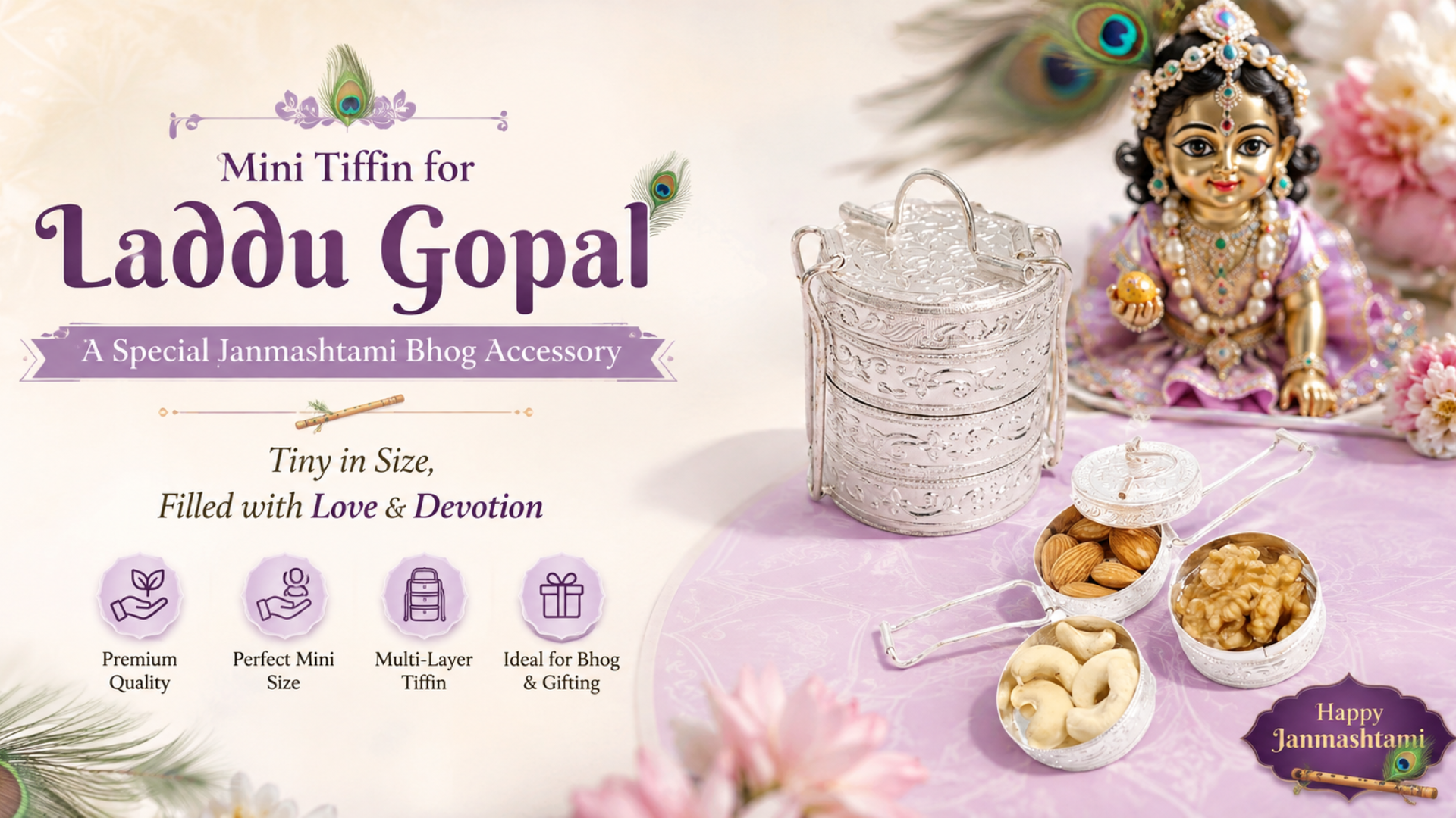 Mini Tiffin for Laddu Gopal: A Special Janmashtami Bhog Accessory