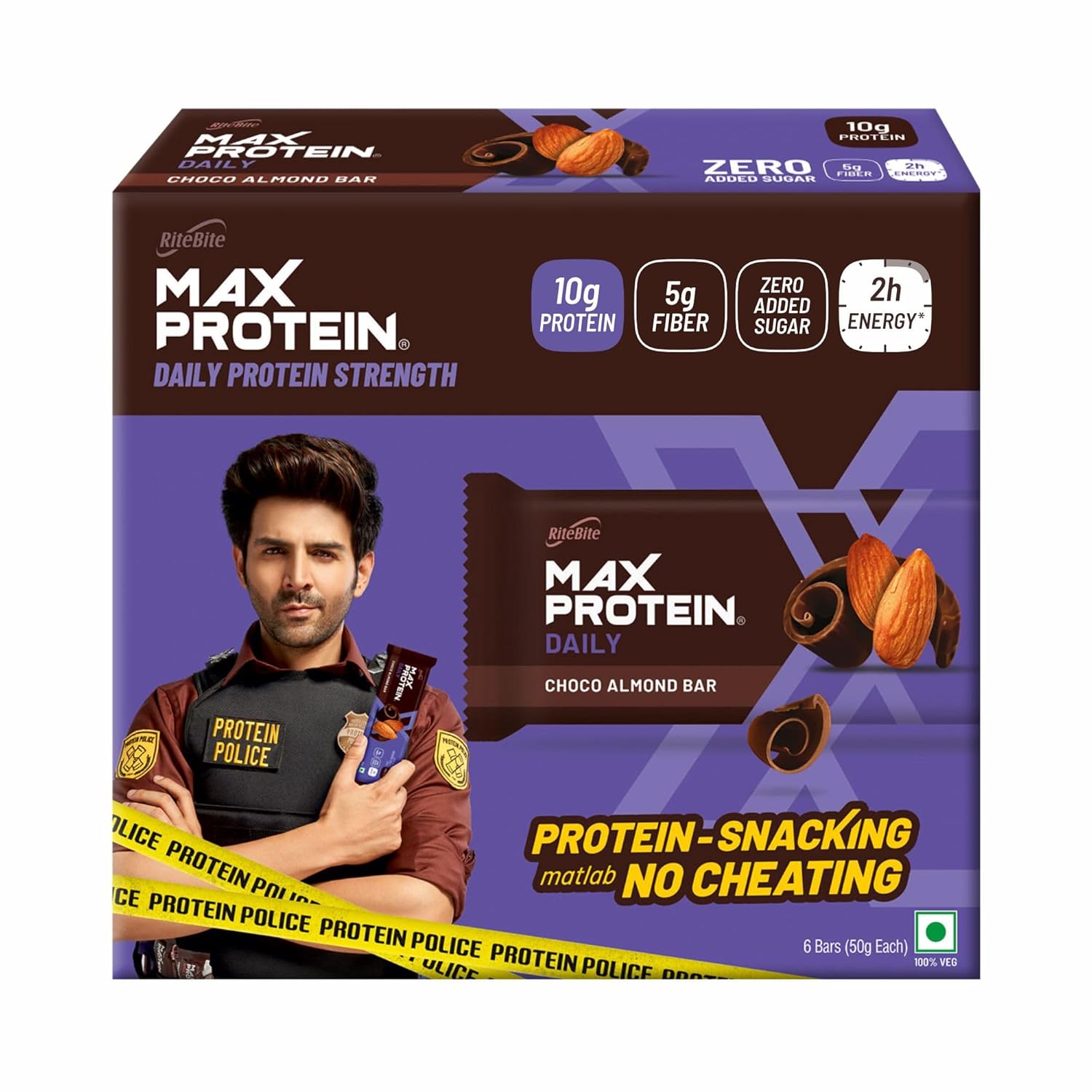 RiteBite Max Protein Daily Bars - 10g Protein, 5g Fiber