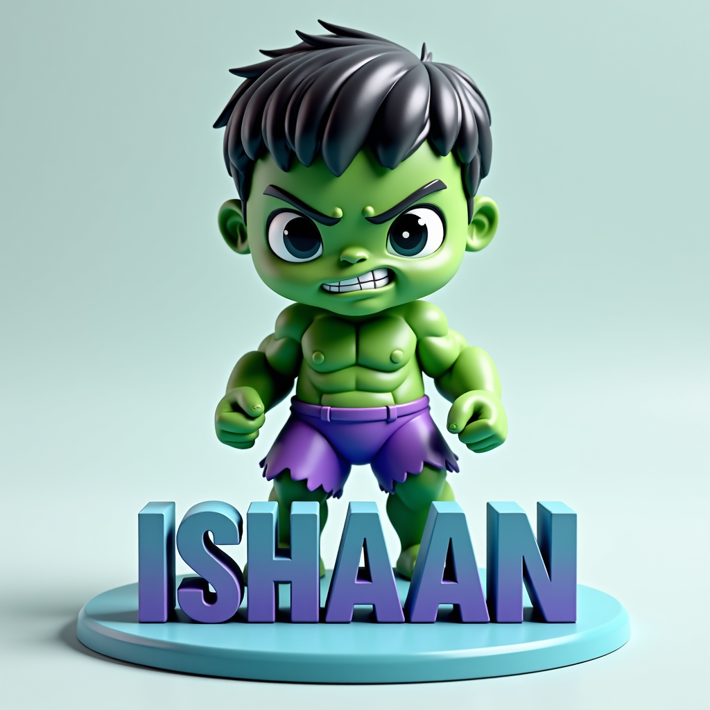 Chibi Hulk with Name Placeholder